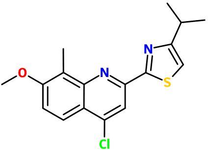 (图片) MC001972 4-Cl-2-(4-iPr-1,3-thiazol-2-yl)-7-MeO-8-methylquinoline